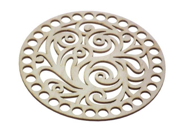 baza do szydełko9wania, ornament ażurowy, 15 cm