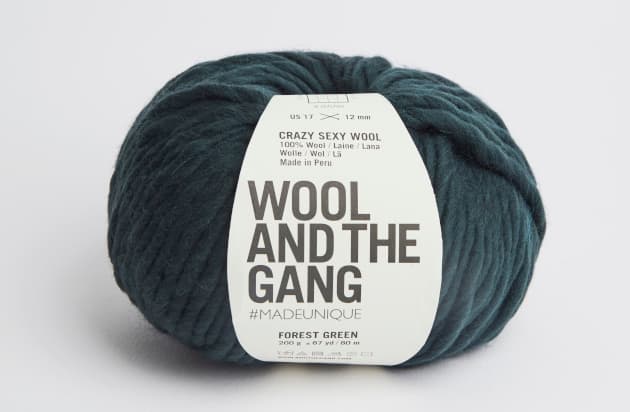 włóczka, Crazy Sexy Wool, Wool And The Gang, kolor forest green