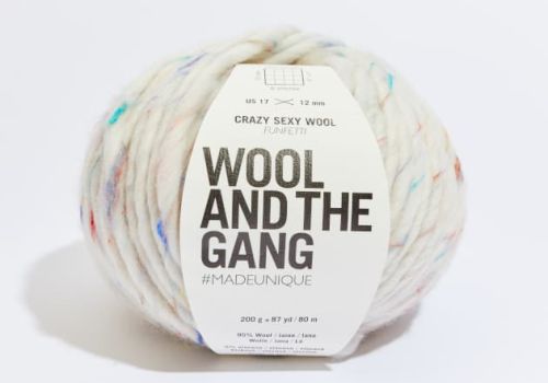 włóczka, Crazy Sexy Wool, Wool And The Gang, Funfetti, kolor Mix It Up White
