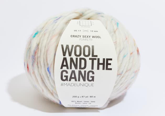 włóczka, Crazy Sexy Wool, Wool And The Gang, Funfetti, kolor Mix It Up White