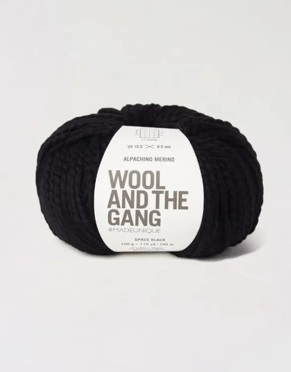 włóczka, Alpachino Merino, Wool and the Gang, kolor space black