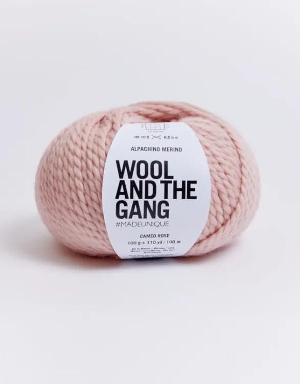 włóczka, Alpachino Merino, Wool and the Gang, kolor cameo rose