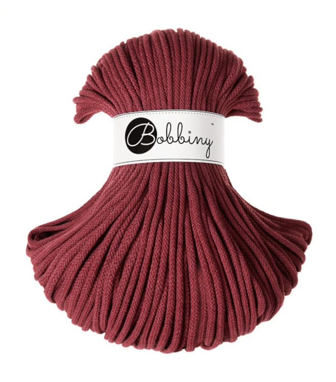 sznurek bawełniany 5mm, Bobbiny, kolor wild rose