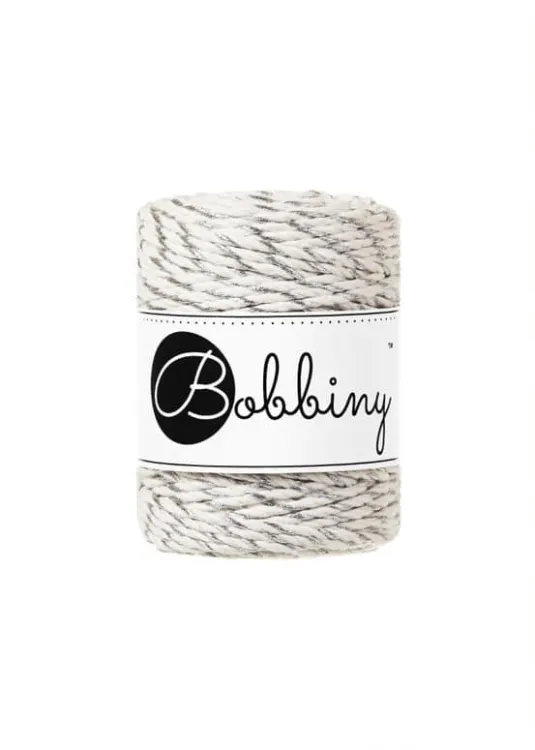 sznurek do makramy, 3ply, Bobbiny, kolor szampański