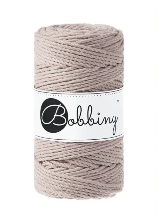 sznurek do makramy, 3ply, Bobbiny, kolor perłowy