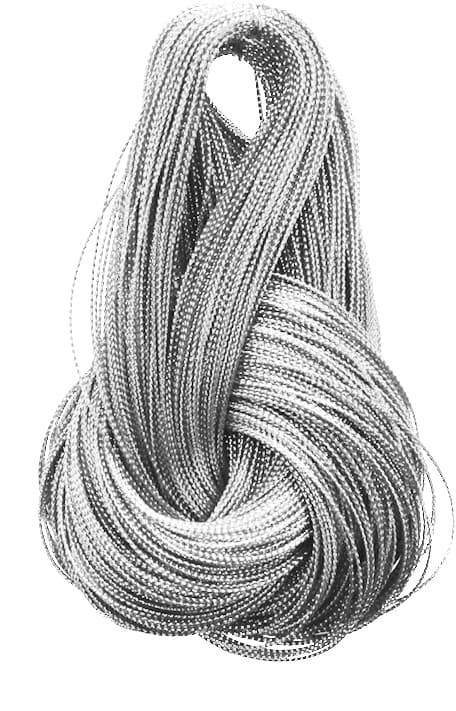 sznurek ozdobny, srebrny, 1mm