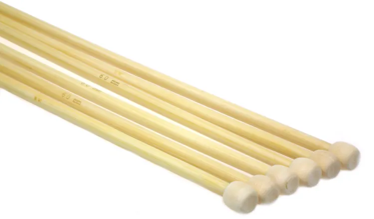 Druty proste, bambusowe 6 mm