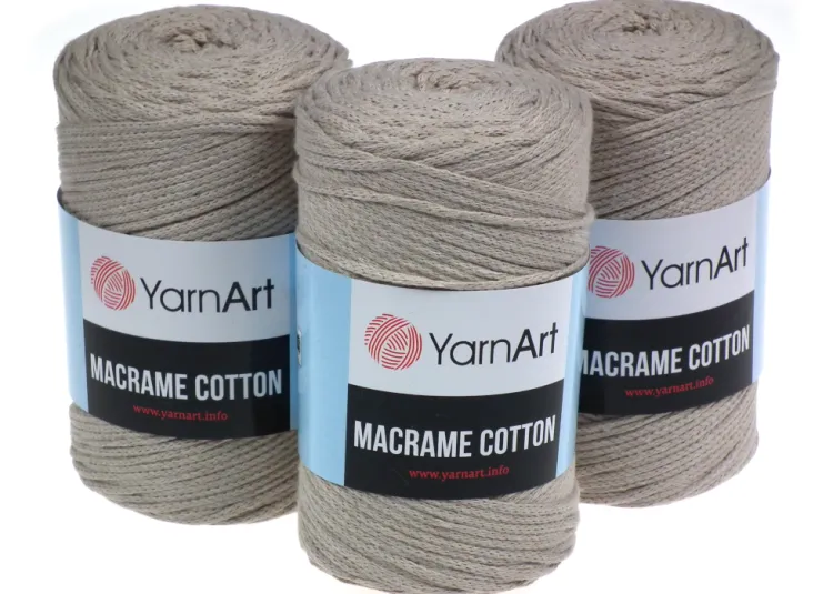 Sznurek do makramy, 2mm Yarn Art, Macrame Cotton, 753 beżowy