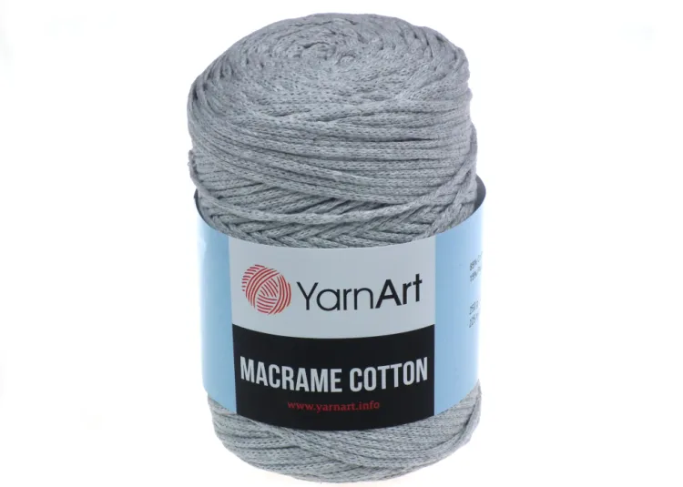 Sznurek 2mm Yarn Art, Macrame Cotton, 756 jasny szary
