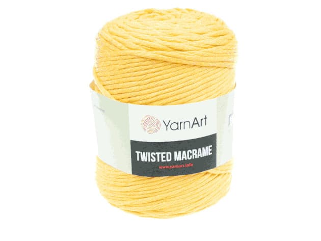 sznurek 4mm Yarn Art - Twisted Macrame - 764 żółty
