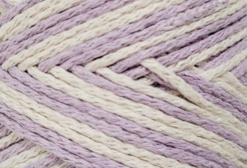 Sznurek, Yarnart, Macrame Cotton Jazzy, kolor 1226, liliowy, ecru