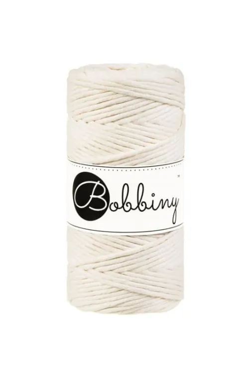 Sznurek do makramy, Bobbiny, kolor naturalny, 3mm
