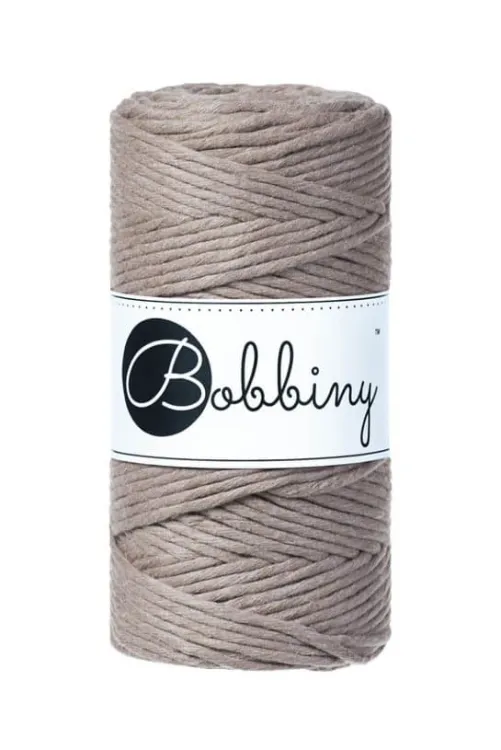 Sznurek do makramy, Bobbiny, kolor kawowy, 3mm