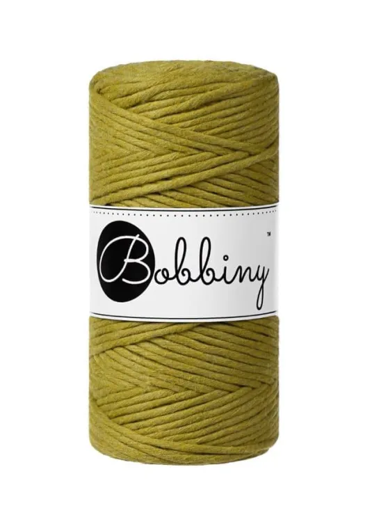 Sznurek do makramy, Bobbiny, kolor kiwi, 3mm