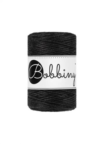 Sznurek skręcany, Bobbiny, 1,5mm, czarny/black