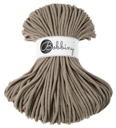 Sznurek bawełniany 5mm, Bobbiny, Coffee, 100m