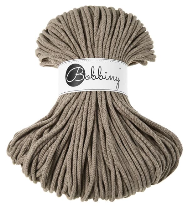 Sznurek bawełniany 5mm, Bobbiny, Coffee, 100m