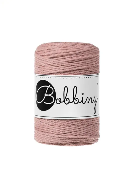 Sznurek 3ply, Bobbiny, różowe złoto/blush, 1,5mm