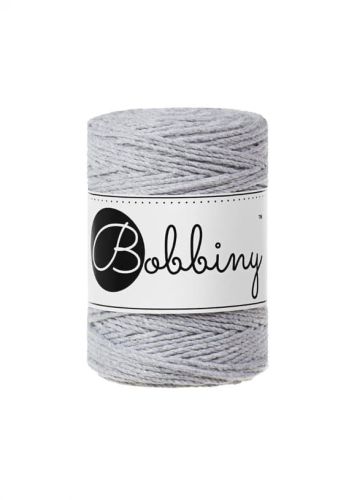 Sznurek 3ply, Bobbiny, jasny szary/light grey, 1,5mm