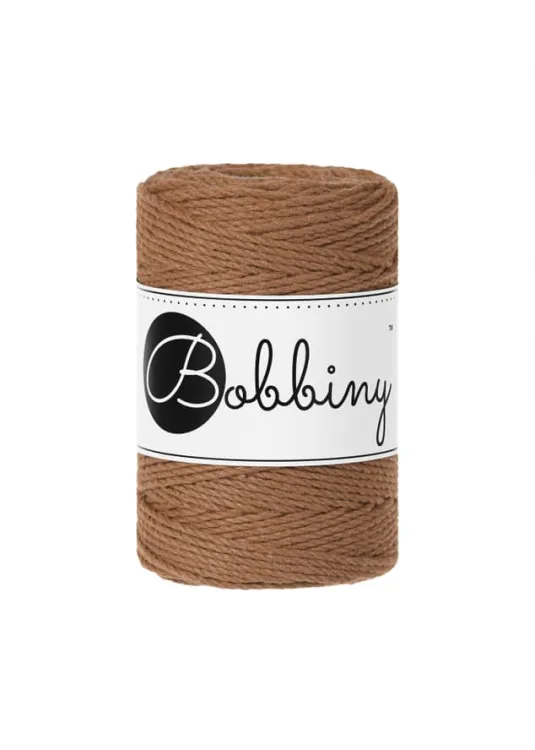 Sznurek d3ply, Bobbiny, karmel/caramel, 1,5mm