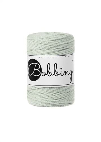 Sznurek 3ply, Bobbiny, jasny zielony/milky green, 1,5mm