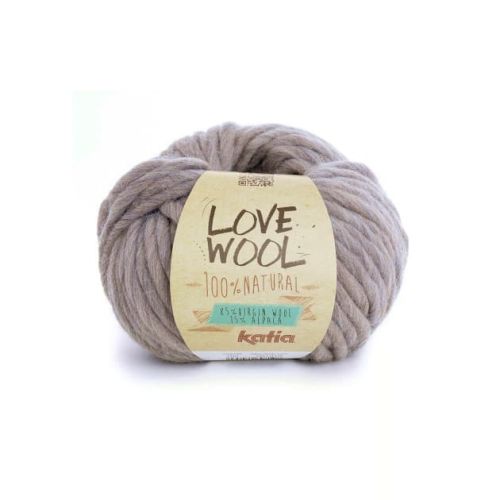 Włóczka, Love Wool, Katia, 102 średni beżowy