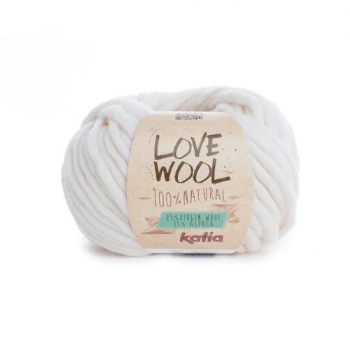 Włóczka, Love Wool, Katia, 100 ecru