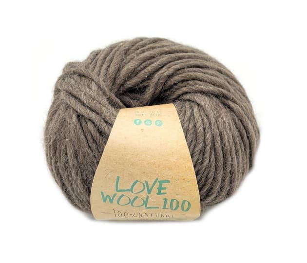 Włóczka, Love Wool 100, Katia, 204,ciemny brąz
