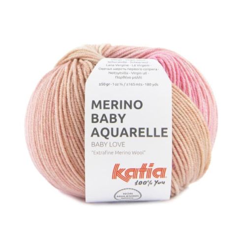 Włóczka, Merino Baby Aquarelle, Katia, kolor 357