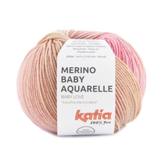 Włóczka, Merino Baby Aquarelle, Katia, kolor 357