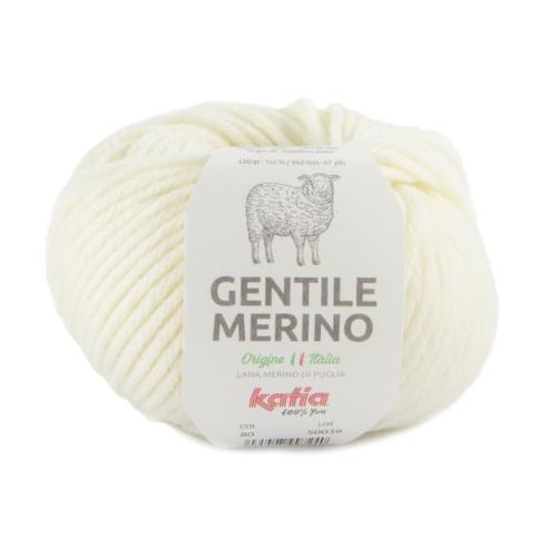 Włóczka, Gentile Merino, Katia, ecru 80