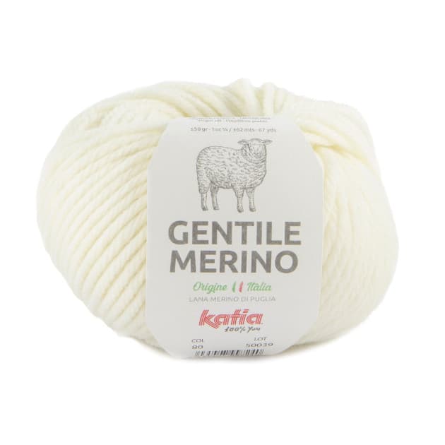 Włóczka, Gentile Merino, Katia, ecru 80