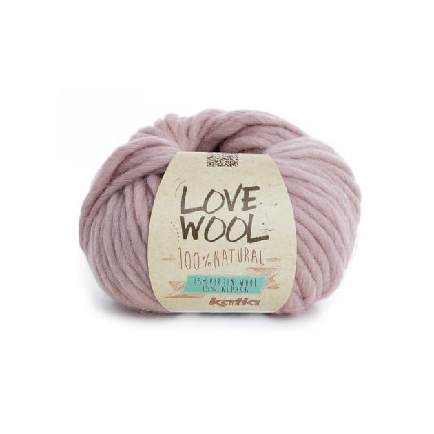 Włóczka, Love Wool, Katia, 109 pudrowy róż