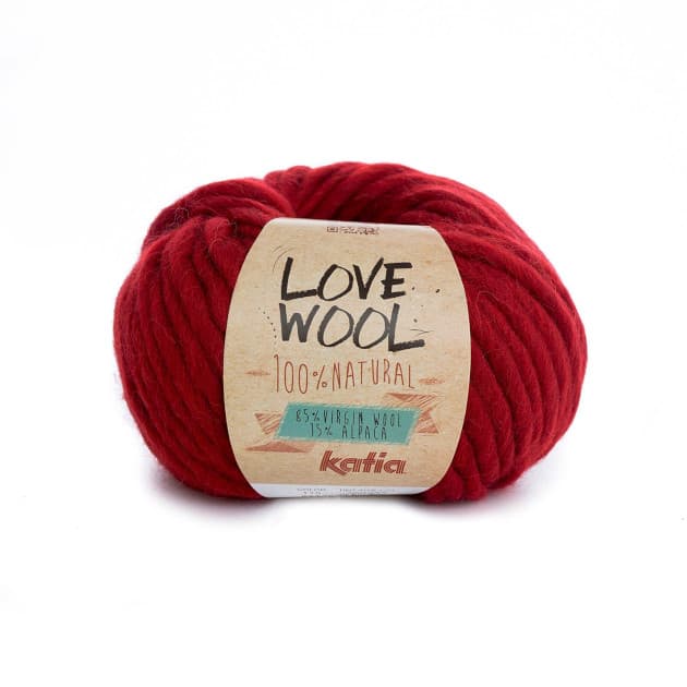 Włóczka, Love Wool Katia, 115 czerwony