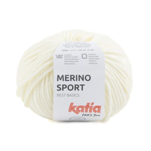 Merino Sport, Katia, kolor biały nr 1
