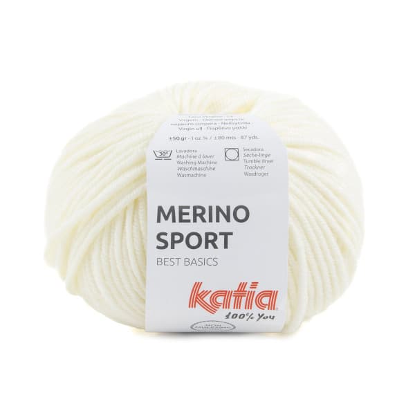 Merino Sport, Katia, kolor biały nr 1