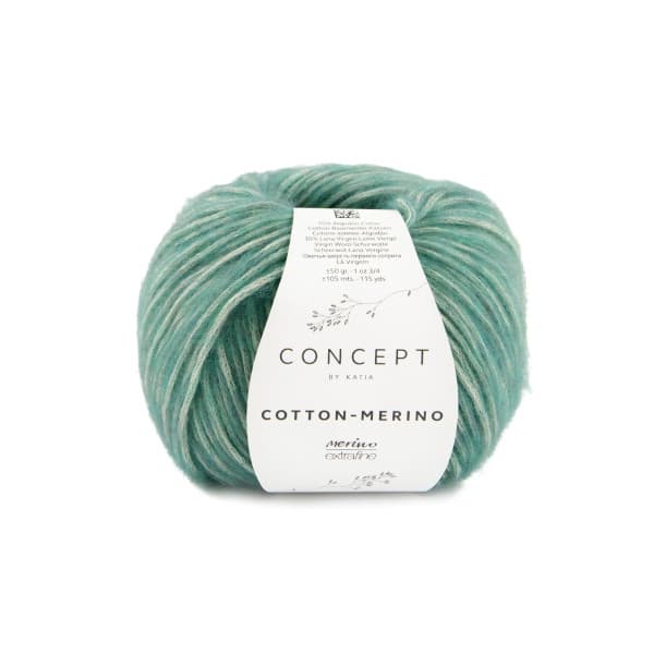 Włóczka, Katia Cotton Merino, 140 szmaragd
