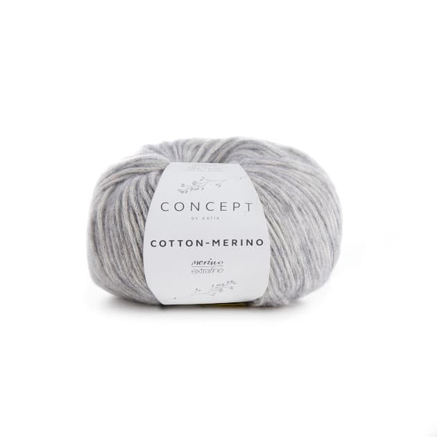 Włóczka, Katia Cotton Merino, 106 jasnoszary