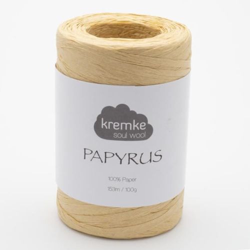 Rafia, Papyrus, Kremke Soul Wool, kolor  67 jasny piasek