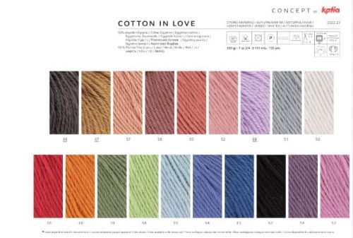 Włóczka, Cotton in Love, Concept by Katia, zestawienie kolorów
