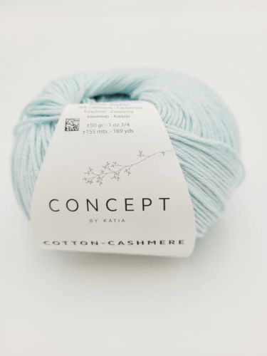 Włóczka, Katia Cotton Cashmere, 73 niebieska woda