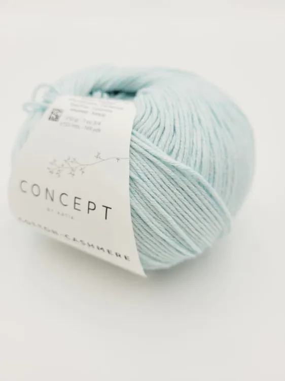 Włóczka, Katia Cotton Cashmere, 73 niebieska woda