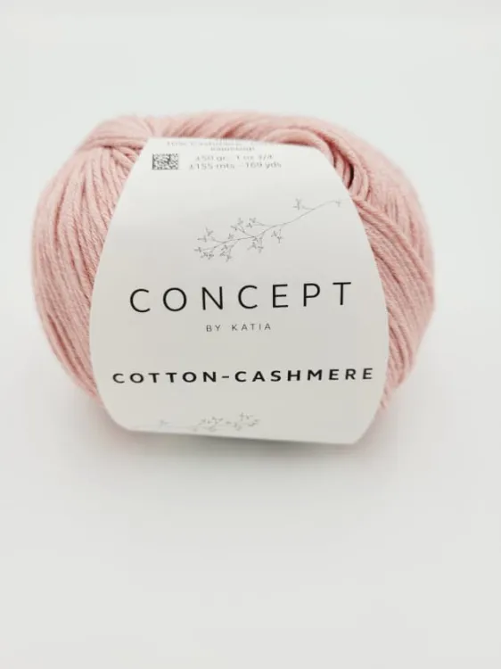 Włóczka, Katia Cotton Cashmere, 72 koralowy