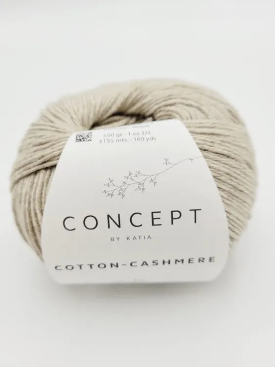 Włóczka, Katia Cotton Cashmere, 55 średni beż