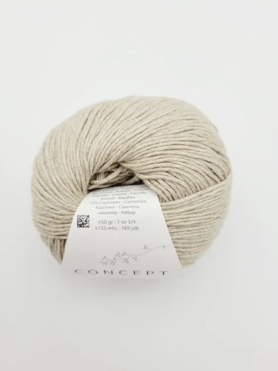 Włóczka, Katia Cotton Cashmere, 55 średni beż
