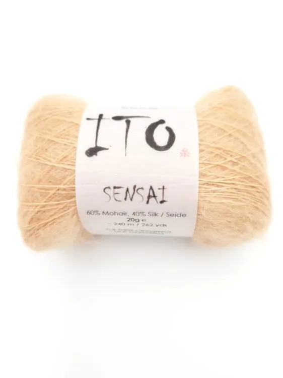 włóczka, ITO Sensai, moher, jedwab, kolor Cinnamon