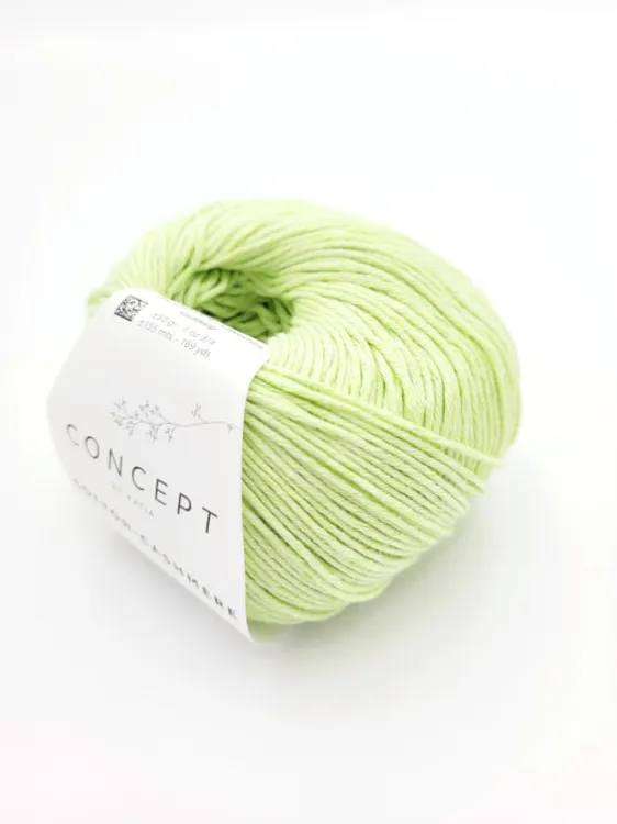Włóczka, Katia Cotton Cashmere, kolor 76 pistacja