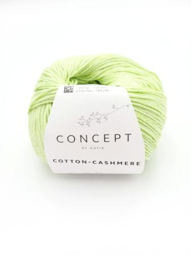 Włóczka, Katia Cotton Cashmere, kolor 76 pistacja