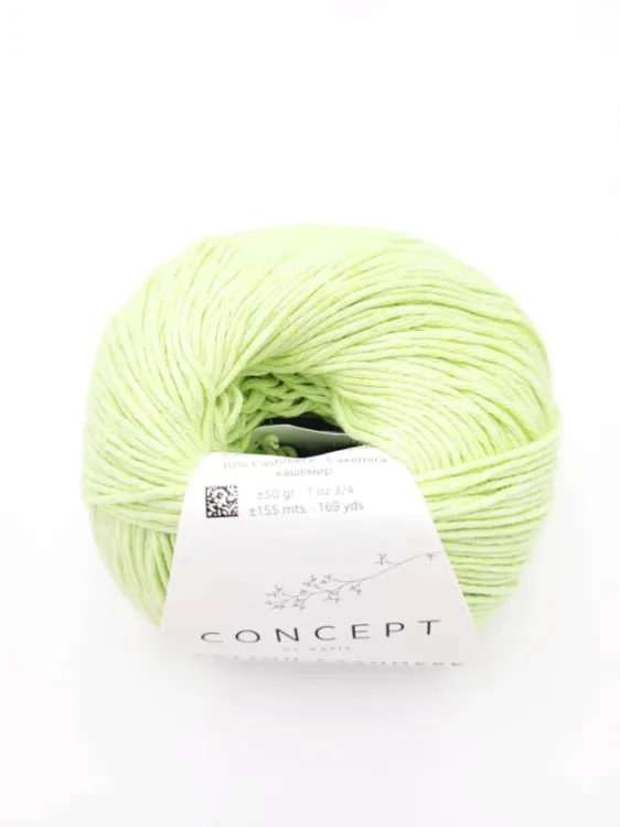 Włóczka, Katia Cotton Cashmere, kolor 76 pistacja