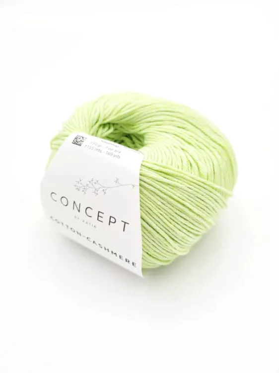 Włóczka, Katia Cotton Cashmere, kolor 76 pistacja
